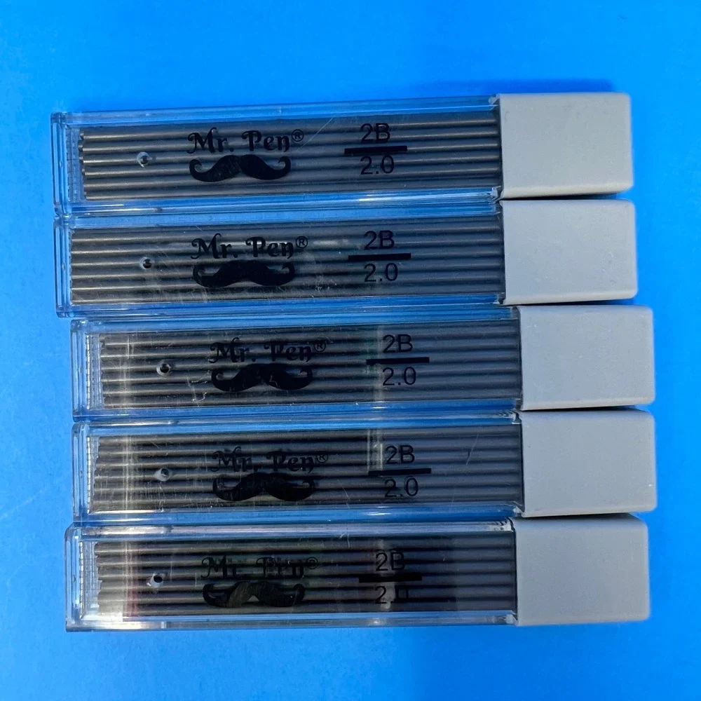 Mr Pen Mechanical Pencil Lead Refills 2.0mm 2B 5 Packs Drawing Writing‎ Tool